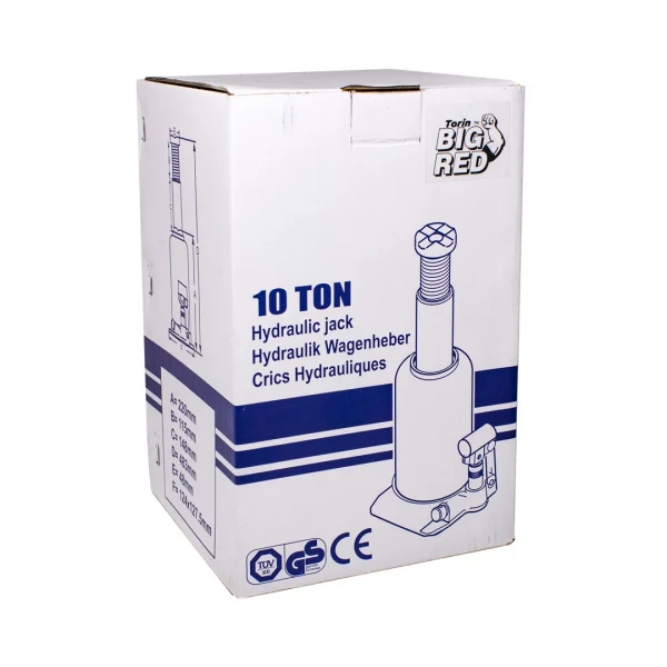 Домкрат бутылочный 10т профи (h min 220мм, h max 483мм)