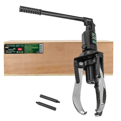 Съемник гидравлический трехзахватный10т (max захват 50-300мм, глубина захвата-170мм, ход штока-60мм, Øштока-12мм, Øцилиндра-56мм)