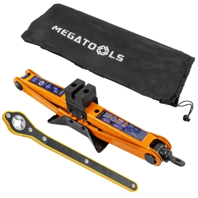 Домкрат механический ''ромб' 2т (hmin115мм, hmax 400мм, L-420мм) в водоотталкивающем чехле в комплекте с ключом трещоточным