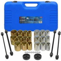 Набор инструментов для снятия и установки втулок, подшипников и сайлентблоков универсальный, 26пр. (М10, М12, М14, М16) в кейсе
