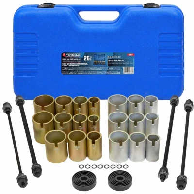 Набор инструментов для снятия и установки втулок, подшипников и сайлентблоков универсальный, 26пр. (М10, М12, М14, М16) в кейсе