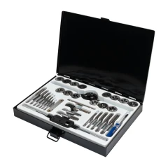 Набор метчиков и плашек 33пр.(метрич+дюйм)(М3х0.5,М4х0.7,М5х0.8,М6х1.0,М8х1.25,М10х1.5,М12х1.75,1/4,5/16,3/8,7/16,1/2,1/8-28,1/4-19)