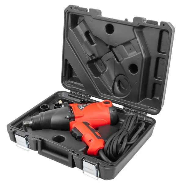 Гайковерт ударный электрический 1/2''(220-240V, 1010W, 500Нм) с комплектом головок (17, 19, 21, 22мм)