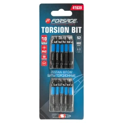 Биты торсионные магнитные крестовые РН2х50мм, 1/4''(10шт.), в блистере