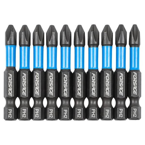 Биты торсионные магнитные крестовые РН2х50мм, 1/4''(10шт.), в блистере