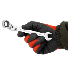 Набор ключей комбинированных трещоточных с шарниром 9пр. (8,10,12,13,14,16,17,18,19мм )в пластиковом держателе