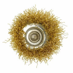 Кордщетка чашеобразная латунная для дрели 50мм, в блистере