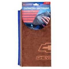 Салфетка чистящая микрофибра с логотипом 30*30 см (3шт/уп)