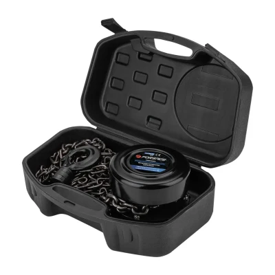 Лебедка механическая(таль) подвесная с фиксацией цепи натяжения, 1т (длина цепи - 3м) в кейсе