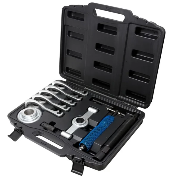 Съемник ступицы сборный с гидравлическим и механическим винтами 11пр,(5 сменных лап), в кейсе