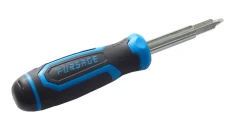 Отвертка универсальная переставная с комплектом бит, L-210мм (PH1, PH2, SL4.5, SL5.5, S1, S2), в блистере