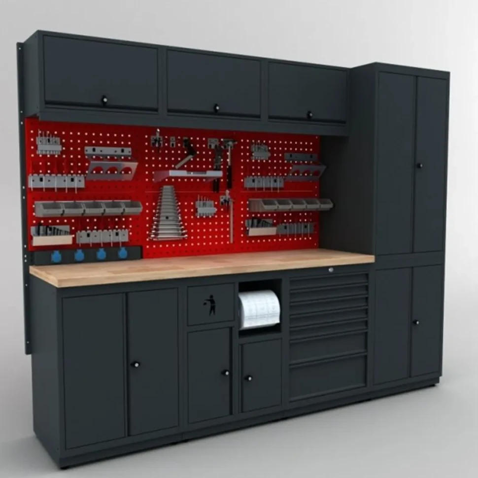 Верстак металический (H2020xW2480xD530 mm)
