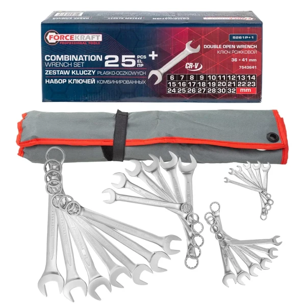 Набор ключей комбинированных 25пр.