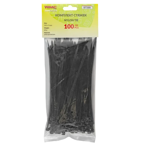 Стяжка нейлоновая 145х3мм (100шт./к-т)