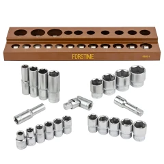 Набор головок 22пр.1/2''(6гр.)(10,12-19,21,22,24,27,30,32, удлин.-е:10,13,17,19,21)в кейсе