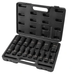 Головки ударные, набор 16пр., 1/2''(10-19, 21, 22, 24, 27, 30, 32мм, 6гр.)
