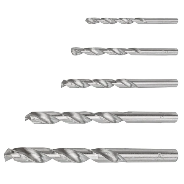 Набор сверл по металлу, 5пр.(4,5,6,8,10мм), в пластиковом футляре