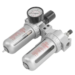 Блок подготовки воздуха 1/2''(фильтр-регулятор+лубрикатор)(10Мк, 1200 л/мин, 0-10bar,раб. температура 5°-60°)