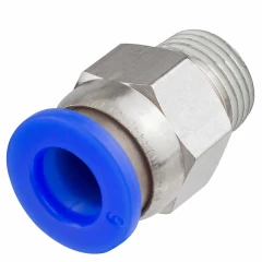 Фитинг для пластиковых трубок 6мм с наружной резьбой 1/8''