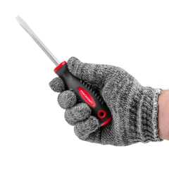 Отвертка шлицевая магнитная ''Profi''S2 SL6.5х100мм, на пластиковом держателе