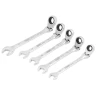 Ключи комбинированные трещоточные с шарниром, набор 5пр. (10, 12-14, 17мм)