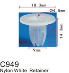 Клипса для крепления внутренней обшивки а/м Мерседес пластиковая (100шт/уп.)