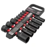 Набор головок ударных комбинированный 14пр.,1/2''(короткие:10,12-15,27,30,32мм,глубокие:17,19,21,22,24,36мм),на пластиковом держателе