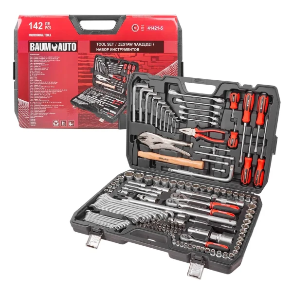 Набор инструментов 142пр. 1/4''3/8''1/2''(6-гр.)(4-32мм)