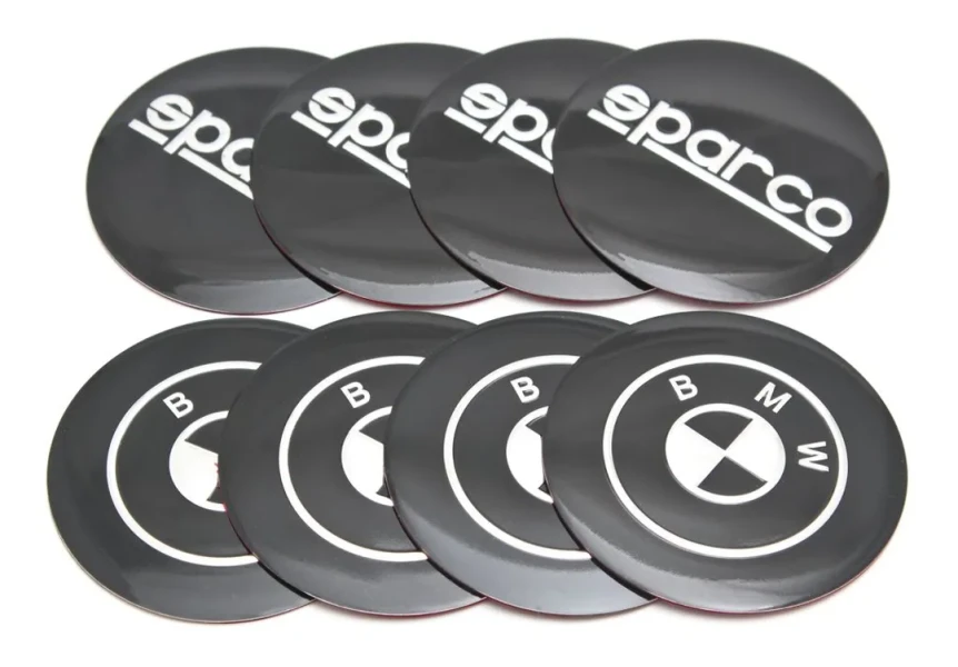 Наклейка на колпак 9см (SPARCO) (к-т 4шт)