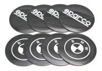 Наклейка на колпак 9см (SPARCO) (к-т 4шт)