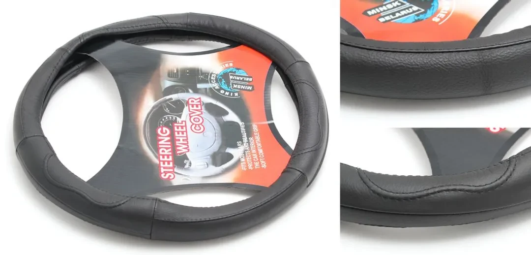 Чехол руля кожа H-8516-M (black) (2)