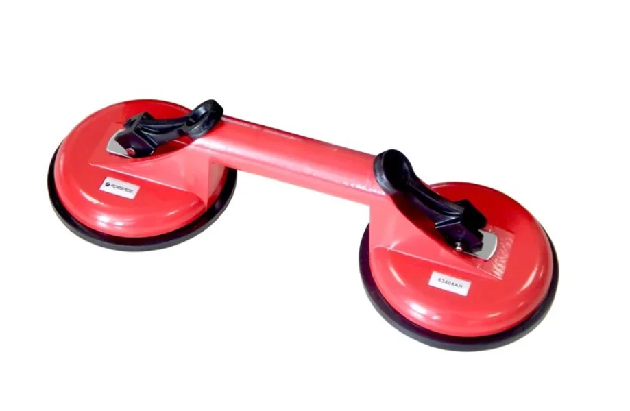 Съемник стекол двухзажимной с присосками (диам. 118мм, макс. вес до 40кг.,пластик)