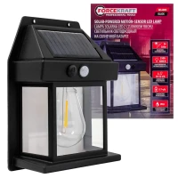 Светильник светодиодный на солнечной батарее с датчиком движения (цвет черный)