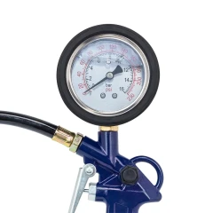 Пистолет для подкачки шин с аналоговым манометром и шлангом (0-16bar, манометр заполнен глицерином), в блистере