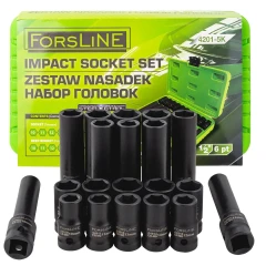 Набор головок 20пр., 1/2''(6гр.) (короткие 38мм/глубокие 78мм: 10-19мм) в пласт.кейсе