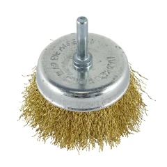 Кордщетка чашеобразная стальная витая для дрели 75мм, в блистере