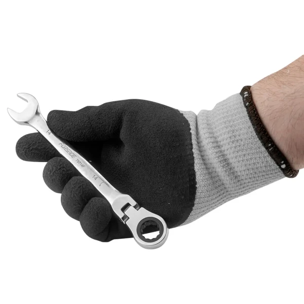 Ключи комбинированные трещоточные с шарниром, набор 5пр. (10, 12-14, 17мм)