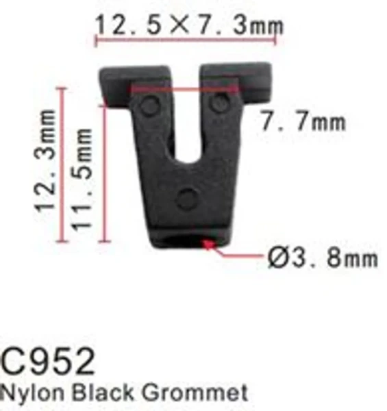 Клипса для крепления внутренней обшивки а/м Мерседес пластиковая (100шт/уп.)