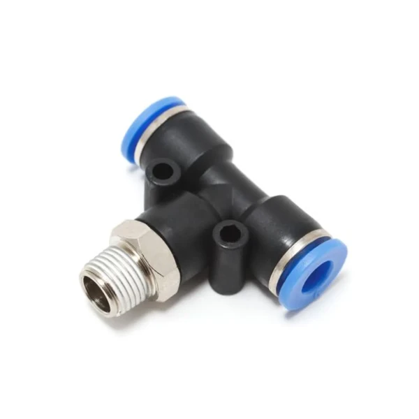 Фитинг Т-образный для пластиковых трубок 10мм с наружной резьбой 1/4''