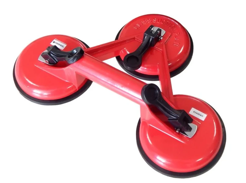 Съемник стекол трехзажимной с присосками (диам. 115мм, пластик)