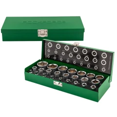 Набор 25пр. дюймовых головок 1/4'', 1/2''