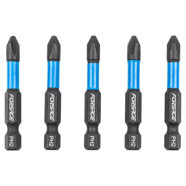 Биты торсионные магнитные крестовые РН2х50мм, 1/4''(5шт.), в блистере
