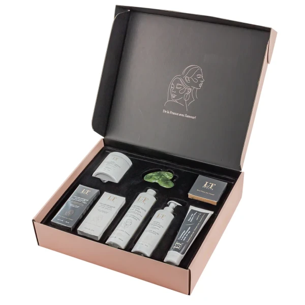 Набор(Увл.эссенция,тоник.восст.маска,крем для лица,увл.патчи для кожи вокруг глаз,пенка для глуб.очищения со скраб. гранулами,пэды-60шт+скребок гуаша)