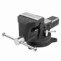 Тиски стальные поворотные с наковальней и съемными губками+захват для труб+захват для труб 5''-125мм