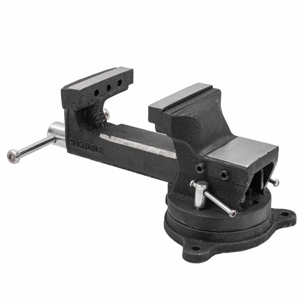 Тиски стальные поворотные с наковальней и съемными губками+захват для труб+захват для труб 5''-125мм