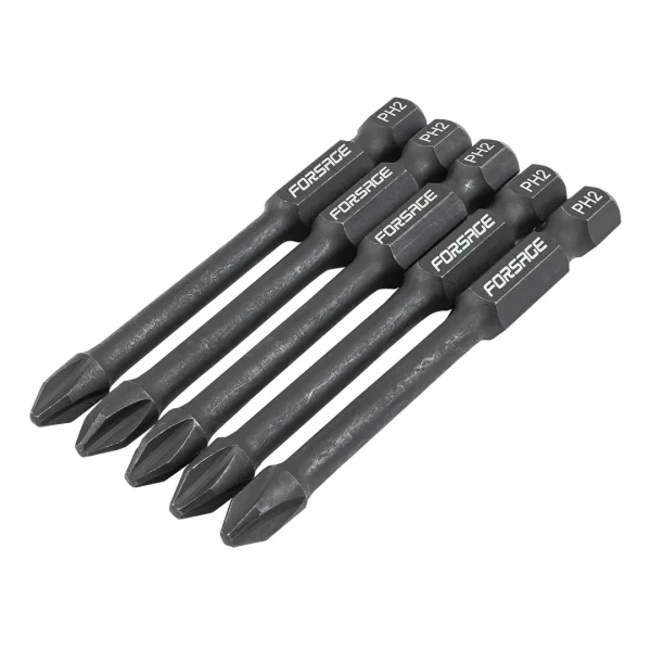 Биты торсионные магнитные крестовые РН2х70мм, 1/4''(5шт.), в блистере