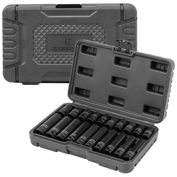 Набор головок 20пр., 1/2''(6гр.) (короткие 38мм/глубокие 78мм: 10-19мм) в пласт.кейсе