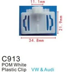 Клипса для крепления внутренней обшивки европейских а/м пластиковая (100шт/уп.)