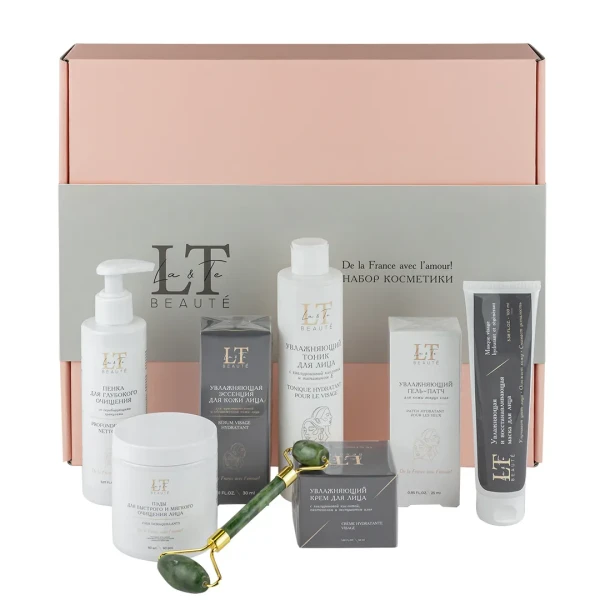 Набор(Увл.эссенция,тоник.восст.маска,крем для лица,увл.патчи для кожи вокруг глаз,пенка для глубокого очищения со скраб. гранулами,пэды-60шт+массаж.р)
