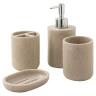 Набор для ванной комнаты 4пр. (мыльница, дозатор для мыла, подставка для зубных щеток, подставка для косметических аксессуаров)